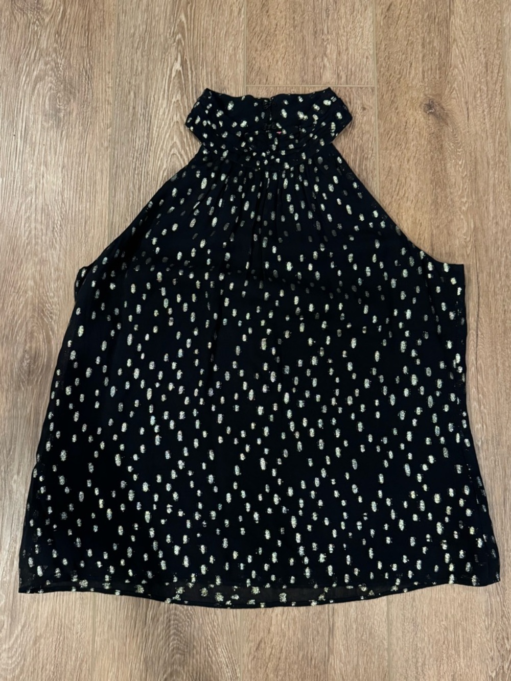 Lilly Pulitzer Black and Gold Silk Tank Top